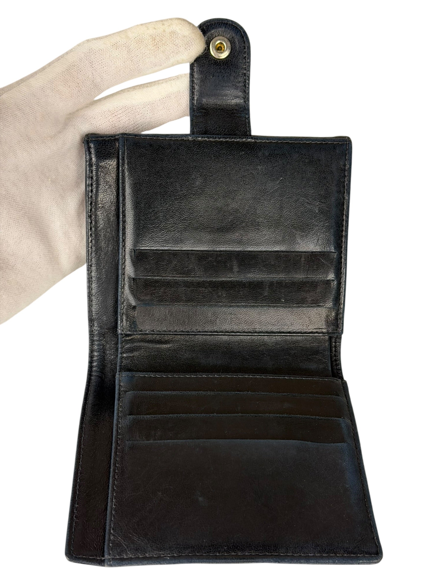 Chanel Navy Blue Leather Caviar Wallet