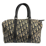 Christian Dior Vintage Navy Blue Trotter Boston Bag