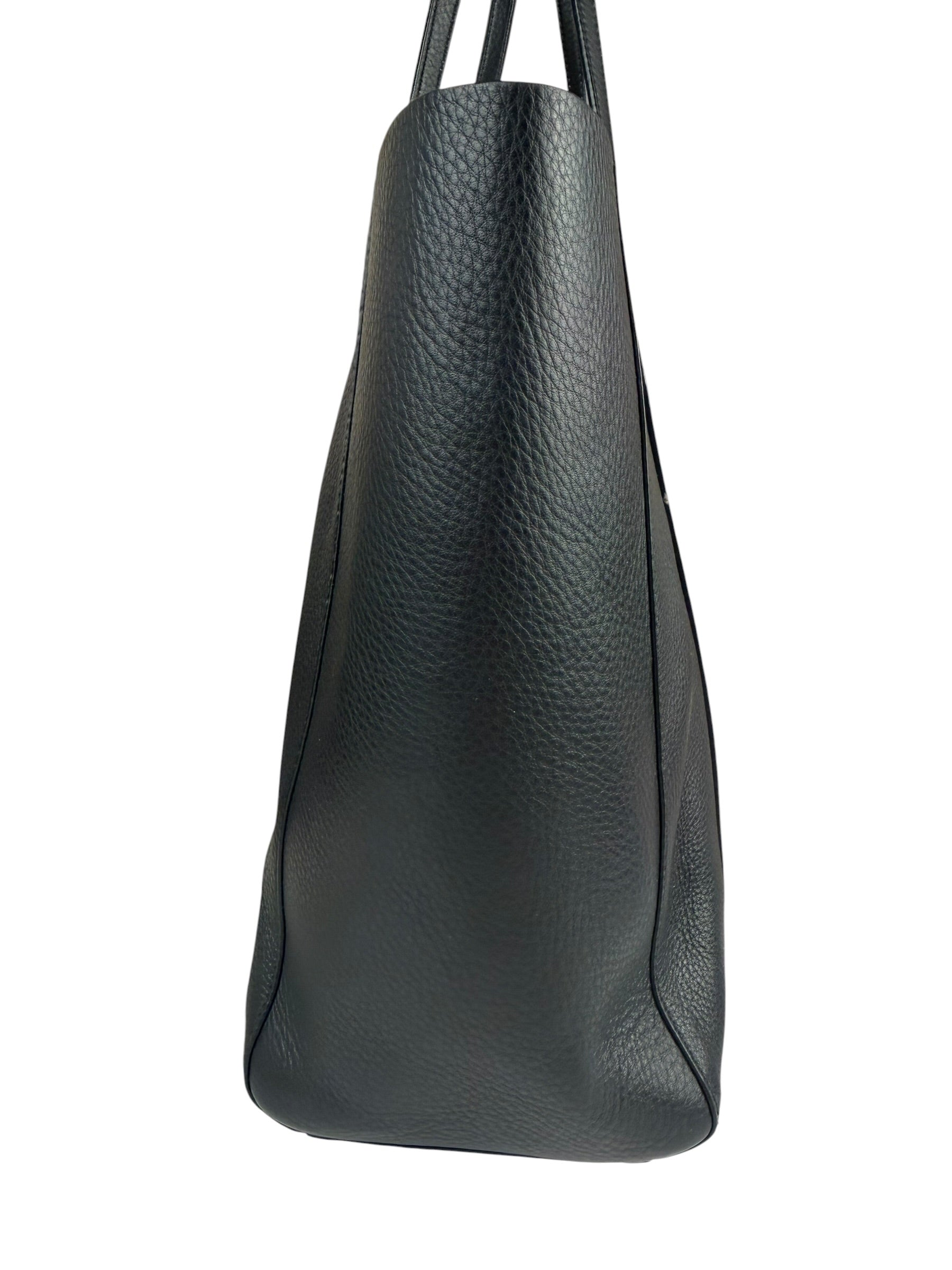 Balenciaga Black Leather Tote Bag