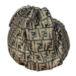 Fendi Vintage Gold Shimmer Zucca Shoulder Bag