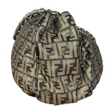 Fendi Vintage Gold Shimmer Zucca Shoulder Bag