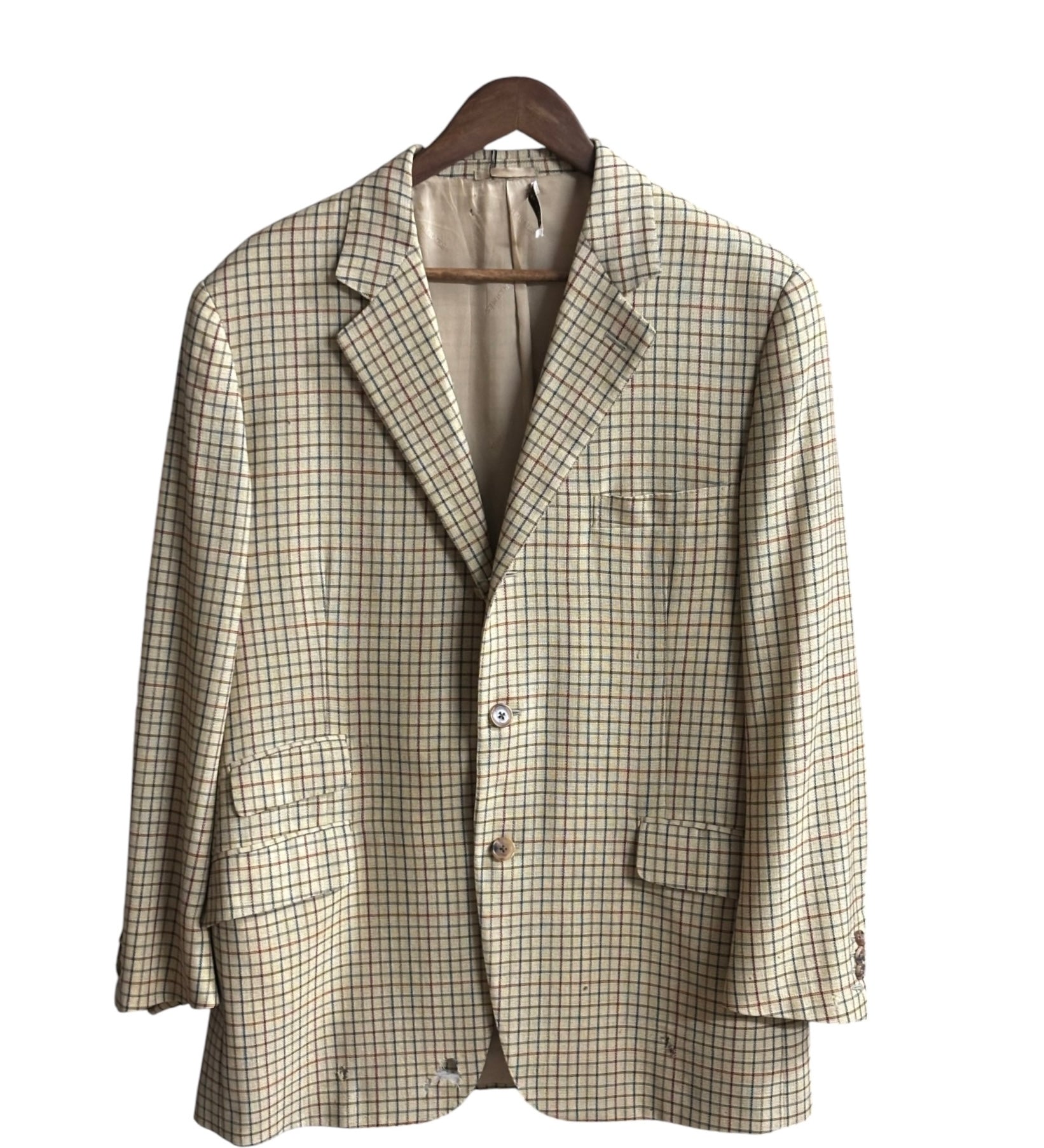 80s/90s Vintage Hermes Plaid Sportcoat (Distressed)