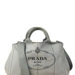 Prada Grey Canapa Hand/Tote Bag