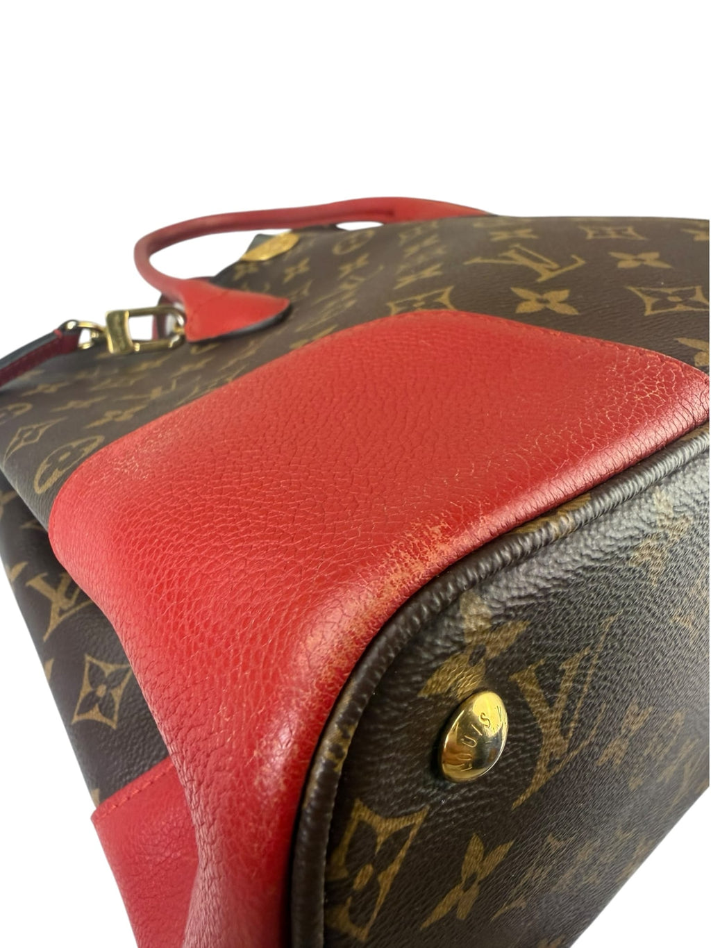 Louis Vuitton Brown/Cherry Red Monogram Flandrin Two-Way Bag