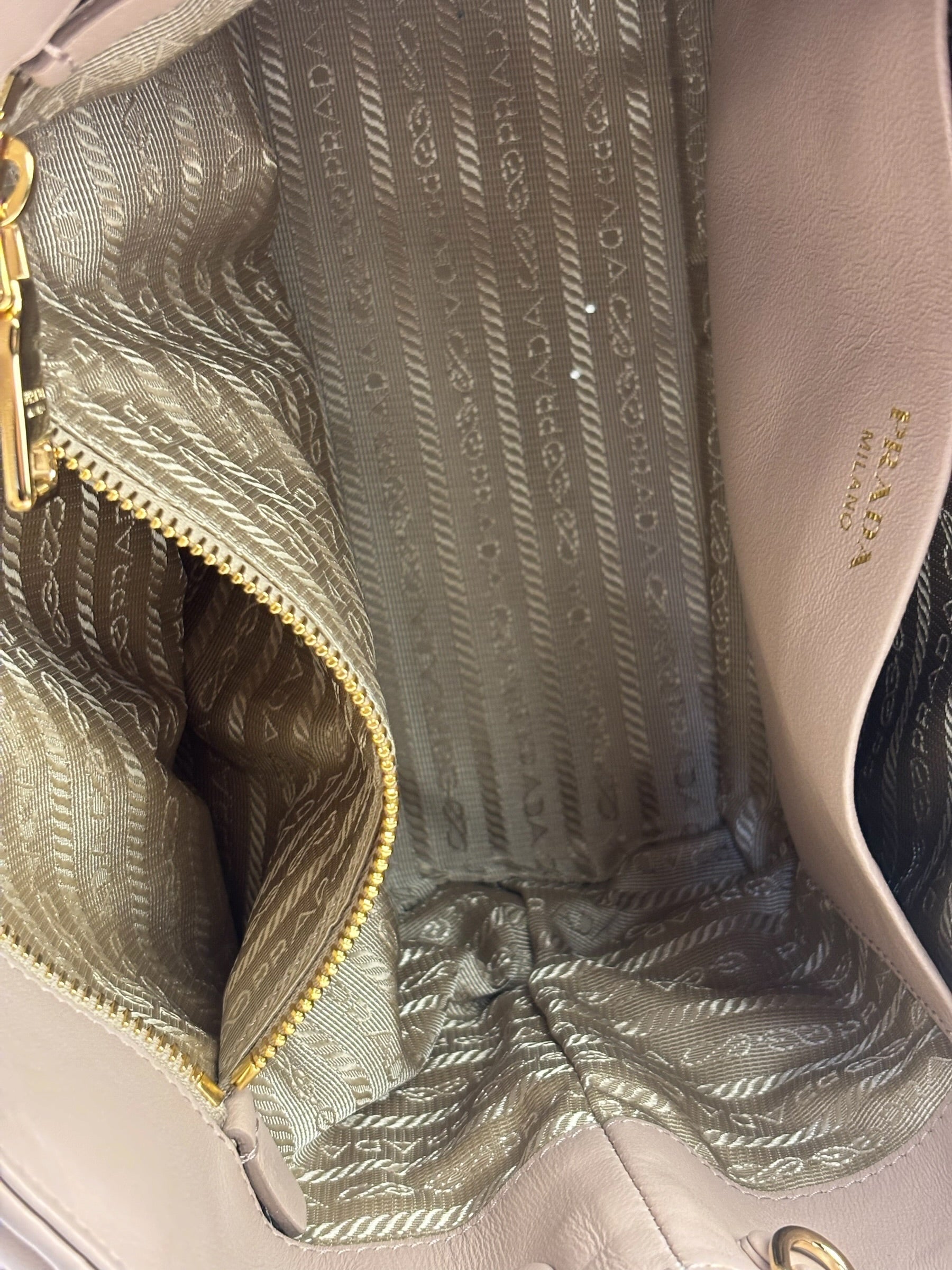 Prada Blush Pink  Gaufre Nappa Leather Two-Way Bag