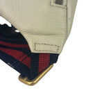 Gucci Cream Leather Print Belt Bag
