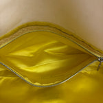 Fendi Vintage Denim x Snakeskin Baguette Yellow