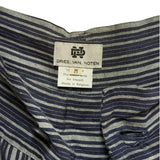 Dries Van Noten Striped Linen Shorts Navy