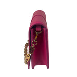 Versace Pink Leather Greca Goddess Flap Wallet-On-Chain