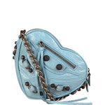 Balenciaga Light Blue Le Cagole Heart Mini Bag