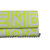 Fendi x Marc Jacobs Grey/Neon Yellow Roma Flap Wallet On Chain