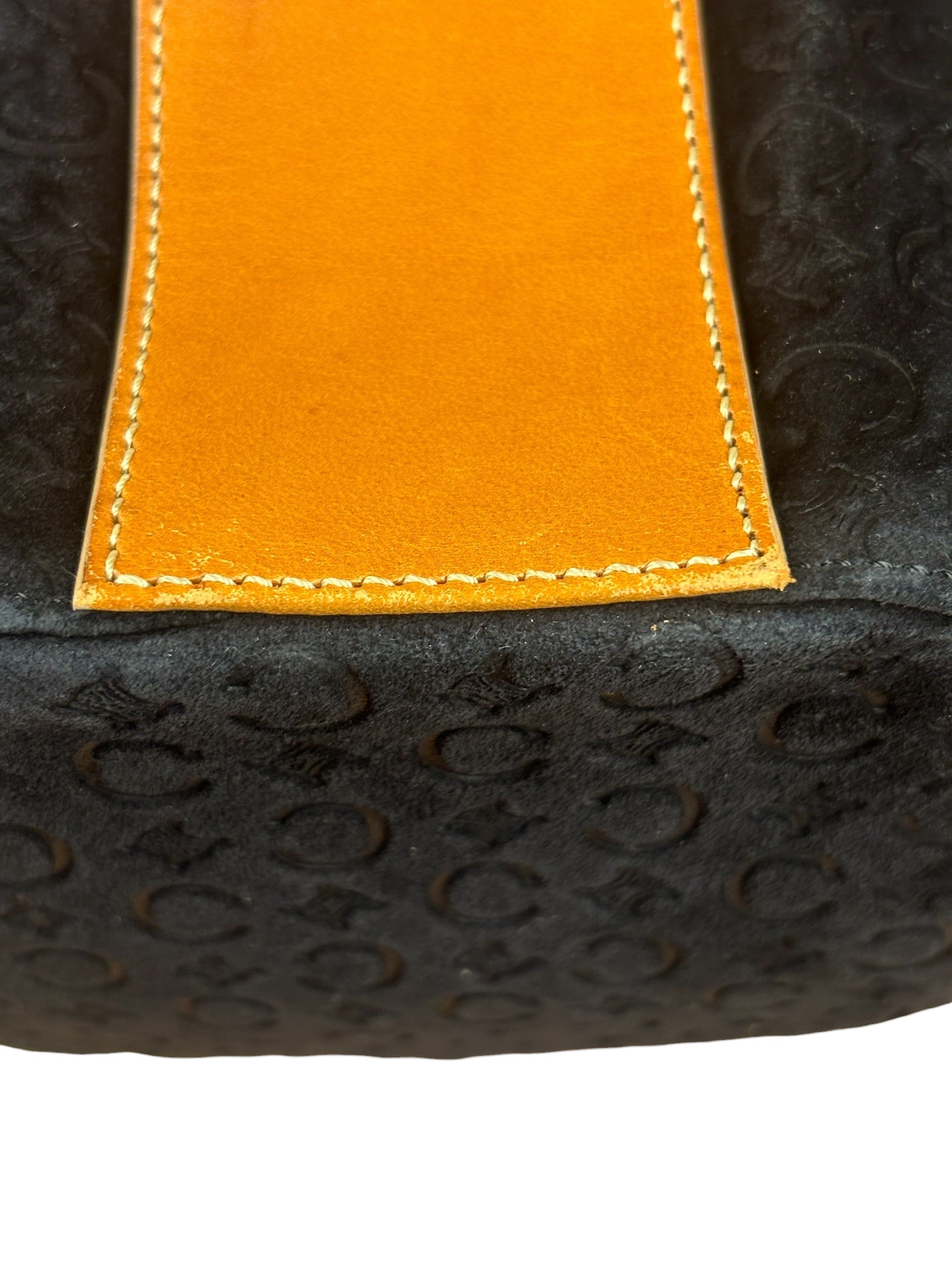 Celine Black Macadam Velour Handbag