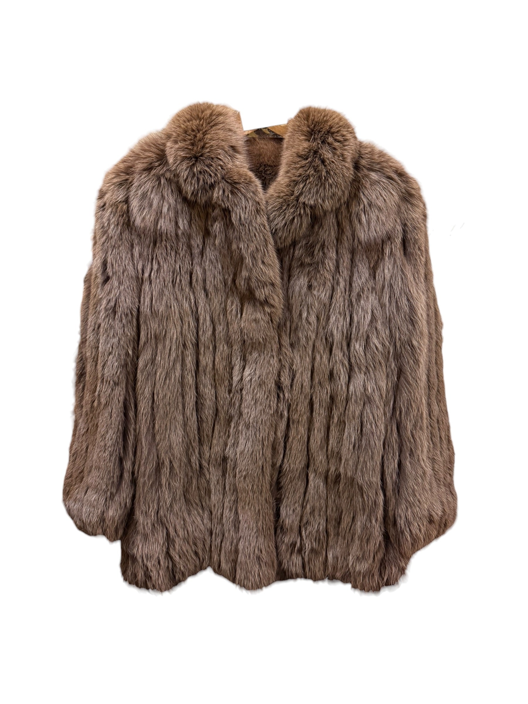 Vintage Saga Light Brown Fox Fur Coat