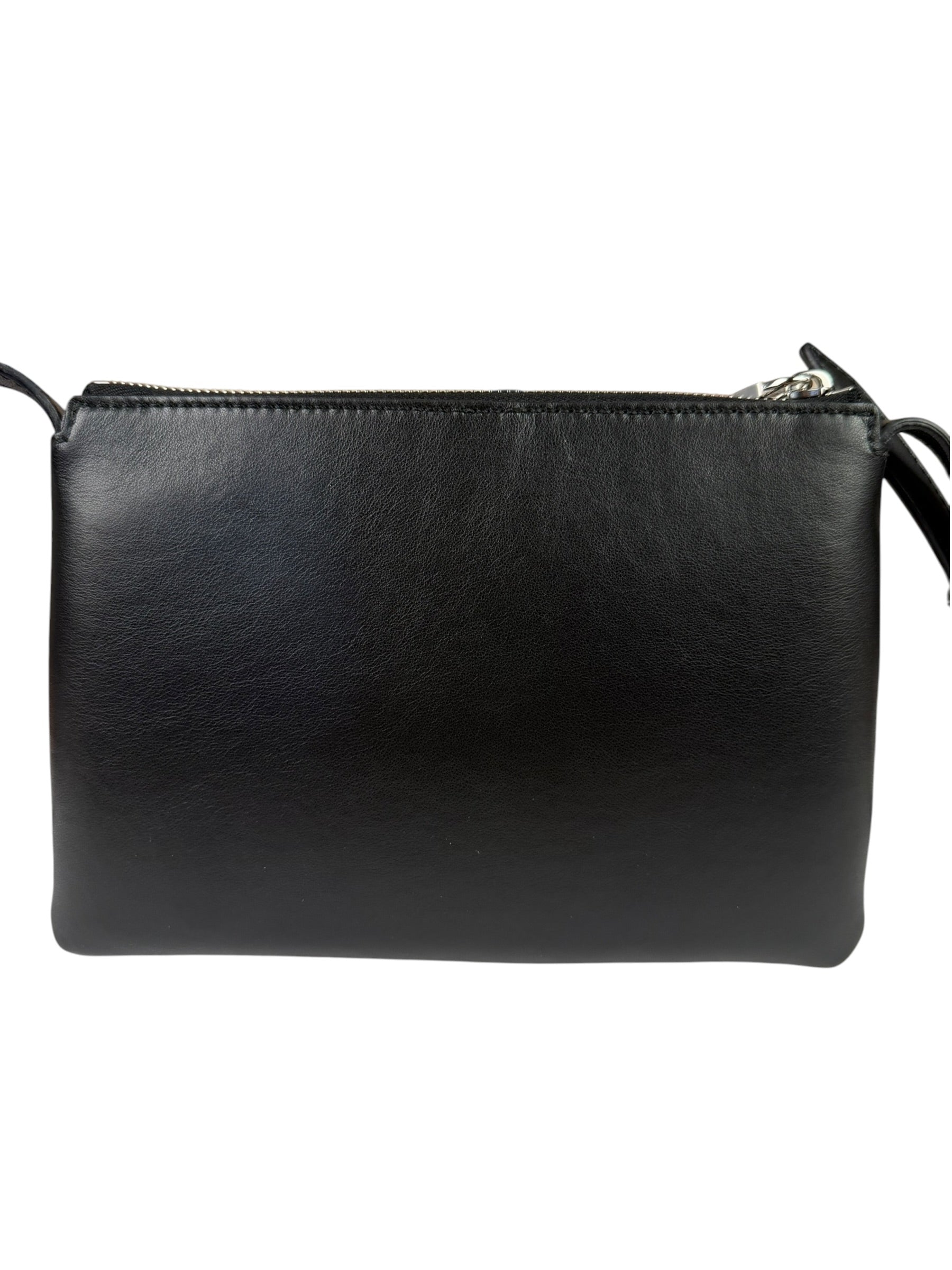 Fendi Roma Black Calf Leather Pochette Crossbody