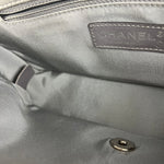 Chanel 2017 Mademoiselle Silver Chevron Single Flap