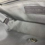 Chanel 2017 Mademoiselle Silver Chevron Single Flap