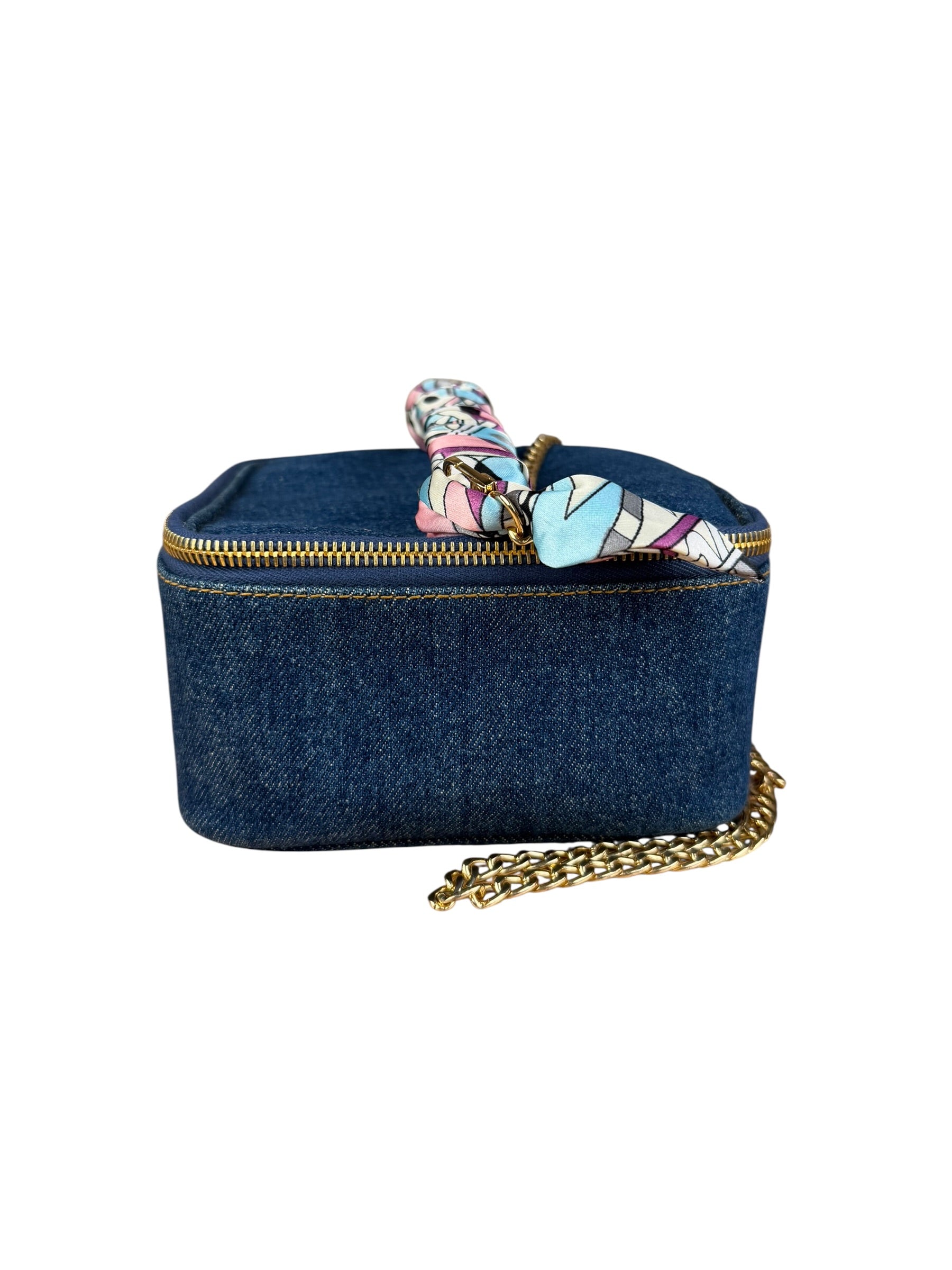 Chanel Denim Vanity Case Handbag 1997