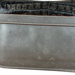 Gucci Vintage Grey Leather Flap Clutch