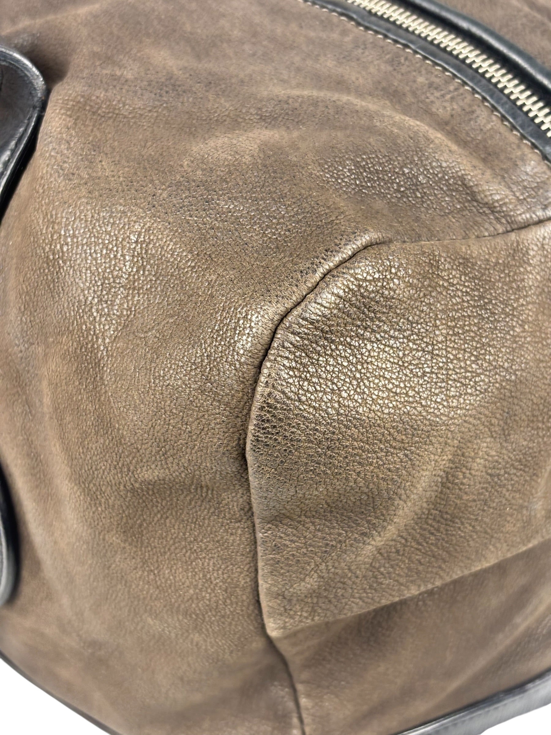 Celine Brown/Black Leather Bowling Bag