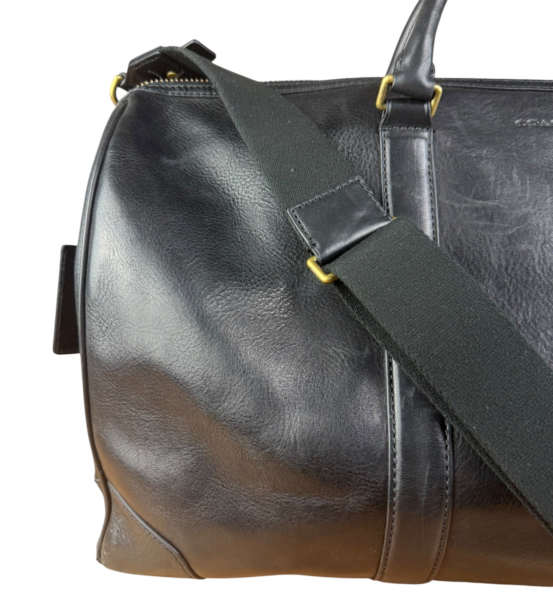 Coach Black Leather Large Duffle
