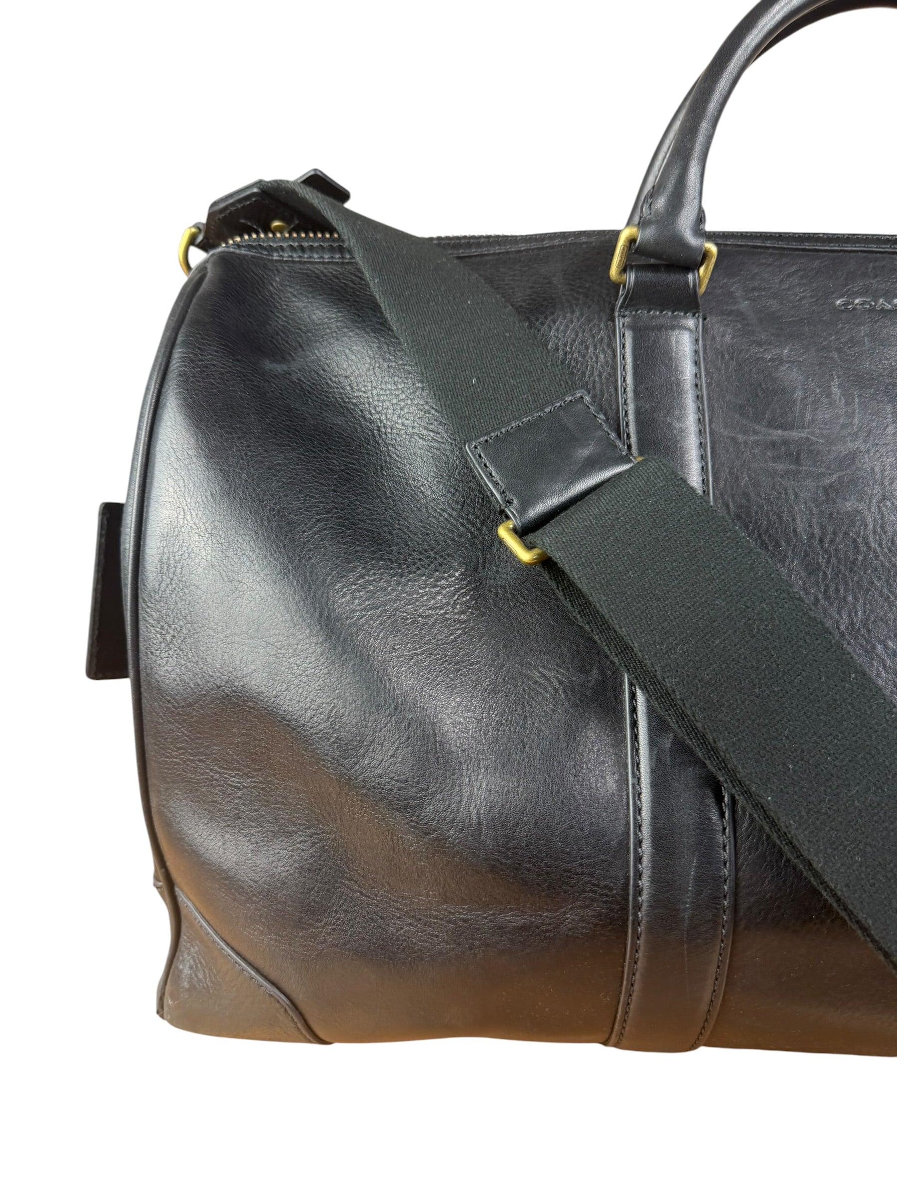 Coach Black Leather Large Duffle