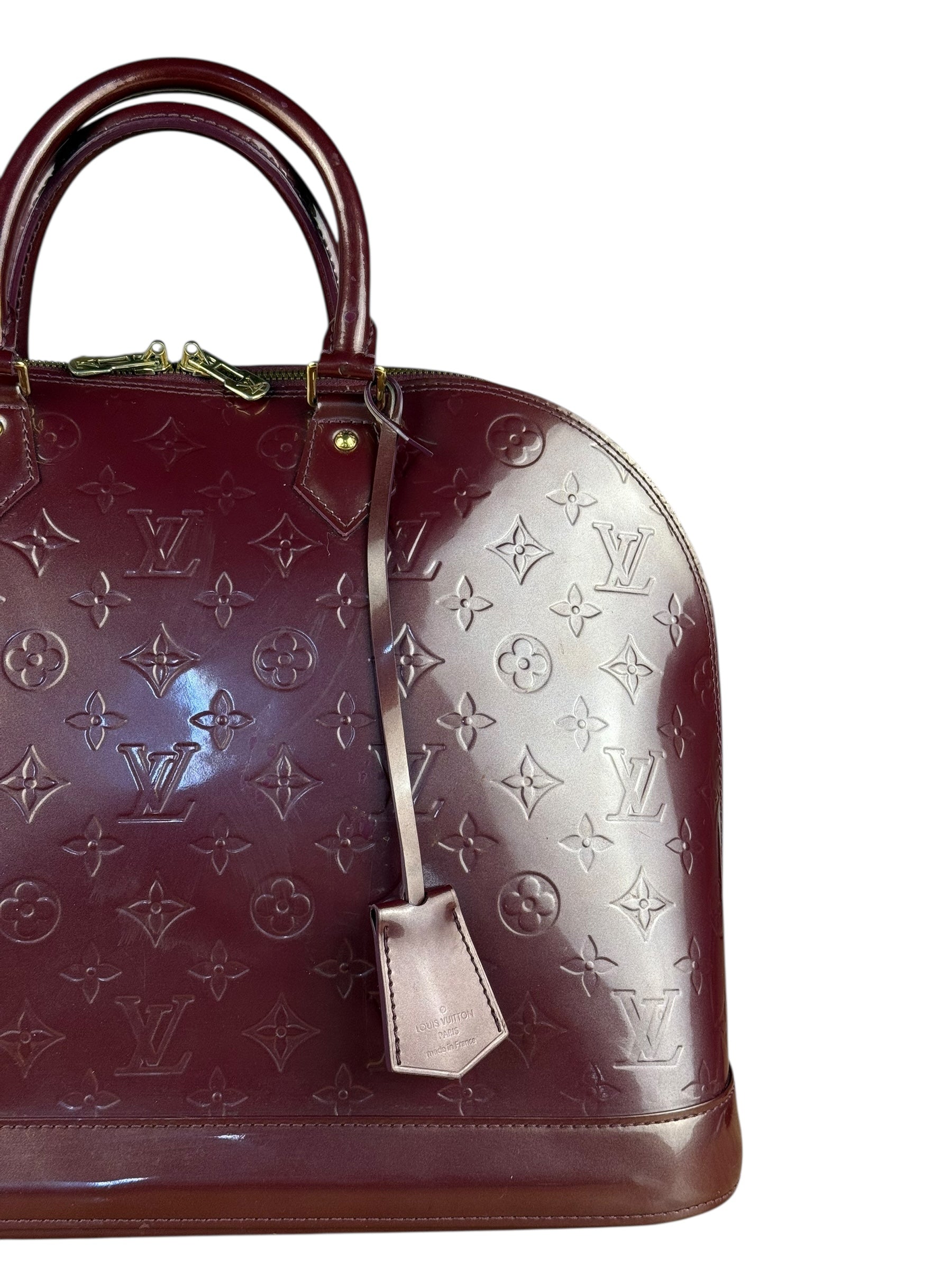 Louis Vuitton Monogram Vernis Alma GM Burgundy