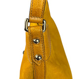 Gucci Mustard Yellow Suede/Leather Trim Hasler Horsebit Hobo Bag