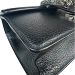 Gucci Black Pebbled Leather Dionysus Small Chain Shoulder Bag
