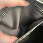 Gucci GG Supreme Coated Boston Bag Dark Brown