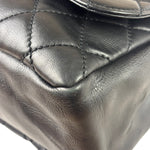 Chanel Vintage Black Quilted Lambskin Shoulder Bag 2010