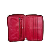 Hermes Rouge Epsom Leather Vintage Organizer Wallet