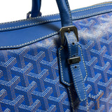 Goyard Blue Leather Goyardine Coated Canvas Shoulder Bag