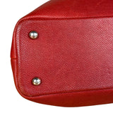 Chanel Red Quilted Caviar Be CC 2Way Tote Bag 2014