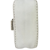 Fendi White Leather Selleria Baguette
