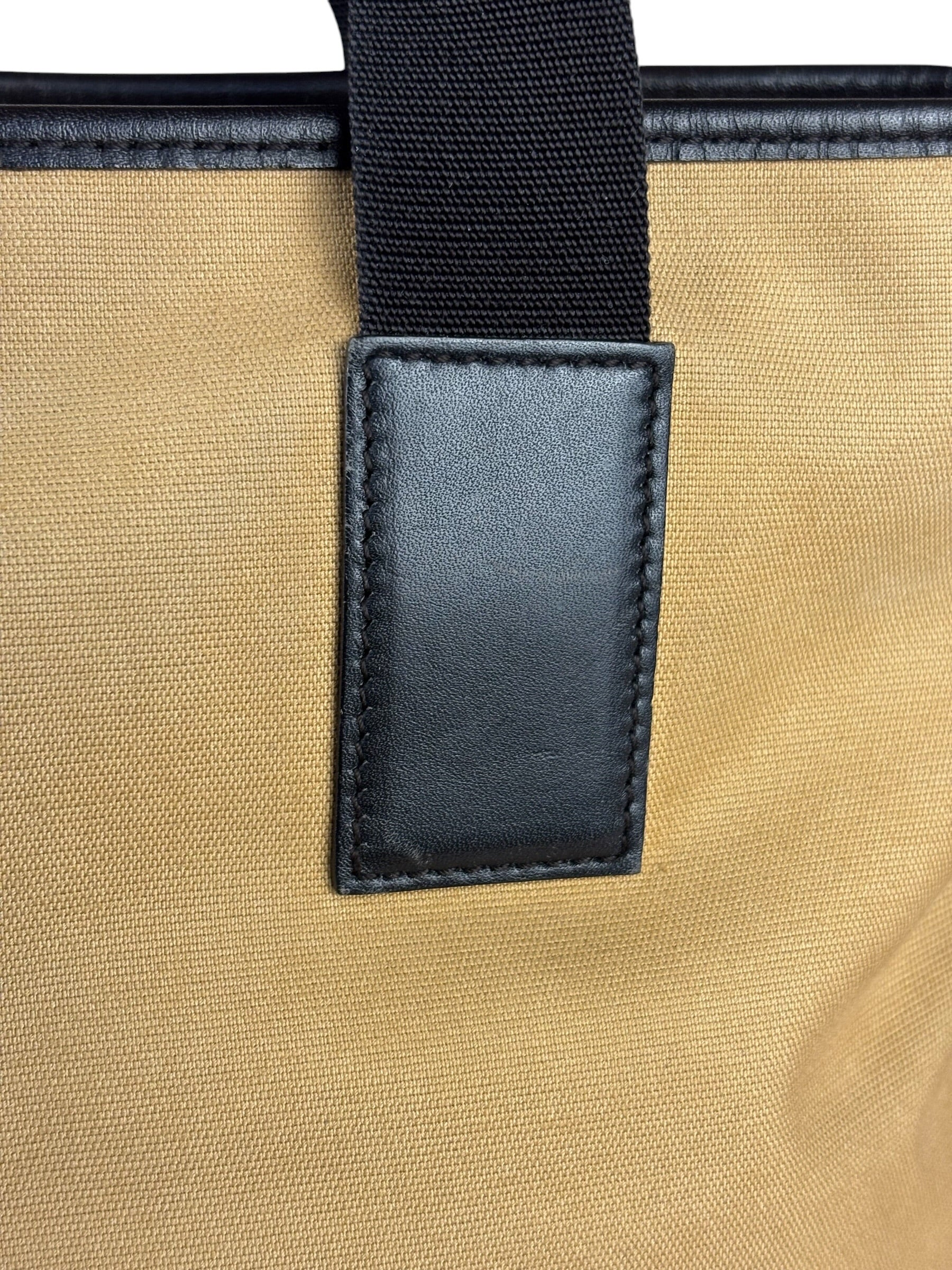 Gucci Vintage Brown Canvas Zip Tote