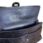 Chanel Blue Metallic Aged Quilted 2.55 Double Flap Bag 2008