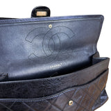 Chanel Blue Metallic Aged Quilted 2.55 Double Flap Bag 2008