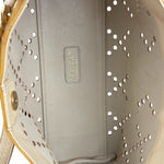 Chanel Vintage Yellow Patent Leather Perforated Tote Bag 1987