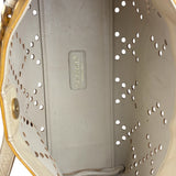 Chanel Vintage Yellow Patent Leather Perforated Tote Bag 1987