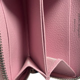 Salvatore Ferragamo Bubble Gum Calfskin Compact Zip-Around Wallet