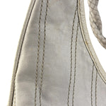 Celine Vintage White Leather Stitch Hobo Shoulder Bag