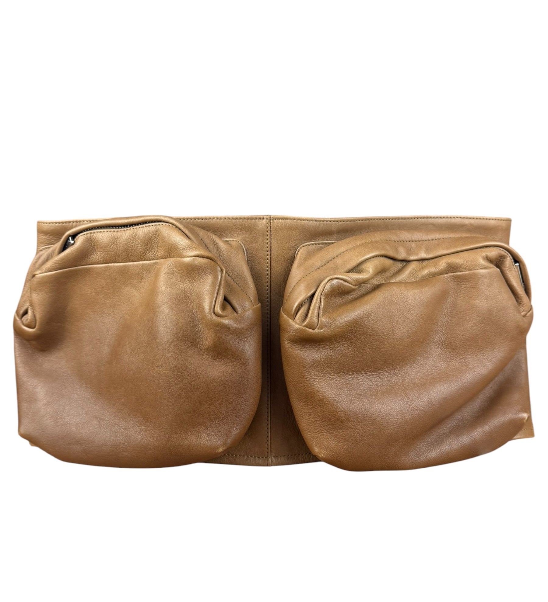 Miu Miu Brown Nappa Leather Waist Belt Bag