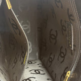 Chanel Black Patent Leather Perforated Camellia Tote Bag 2003
