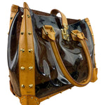 Louis Vuitton Vintage Brown Leather/PVC Monogram Ambre Tote