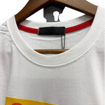 Prada White Graphic Race Car Print T Shirt