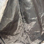 Vintage Brown French Rabbit Fur & Acetate Satin Long Coat