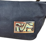 Fendi Vintage Navy Wave Buckle Pochette