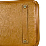 Hermes Birkin 35 Gold Brown Togo Leather Handbag 2001