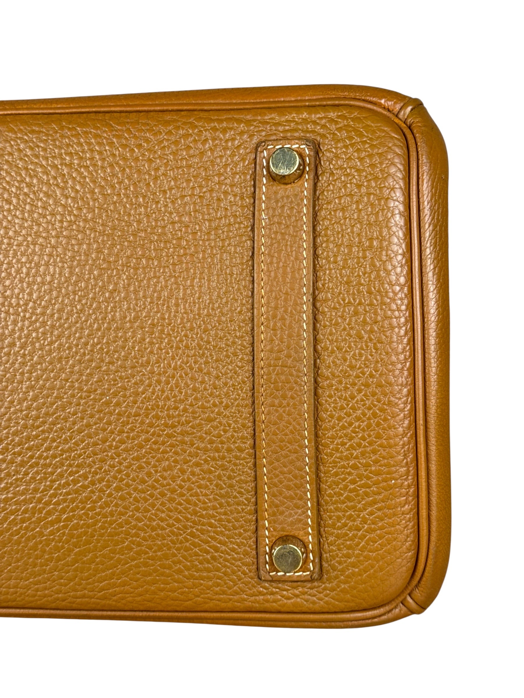 Hermes Birkin 35 Gold Brown Togo Leather Handbag 2001