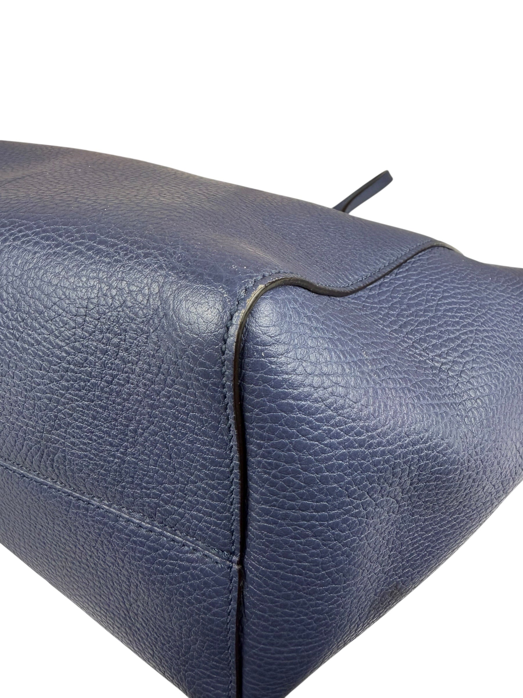 Gucci Navy Blue Swing Leather Tote Bag